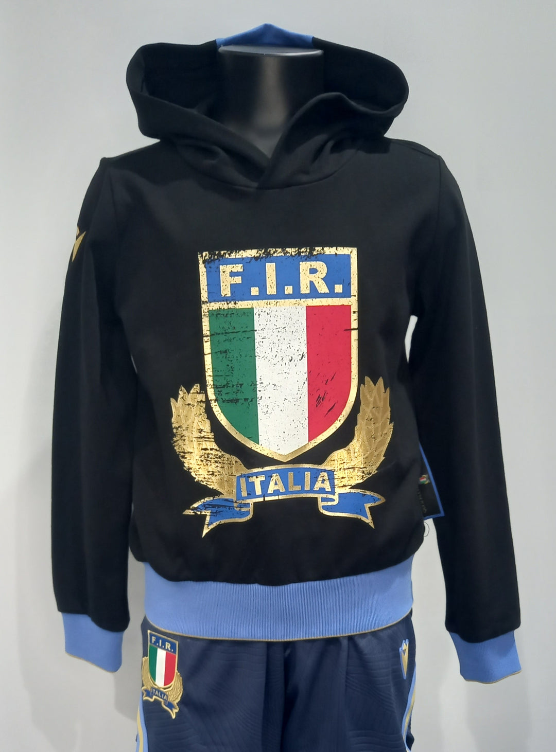 Felpa nera FIR ITALIA ss25/26 JUNIOR